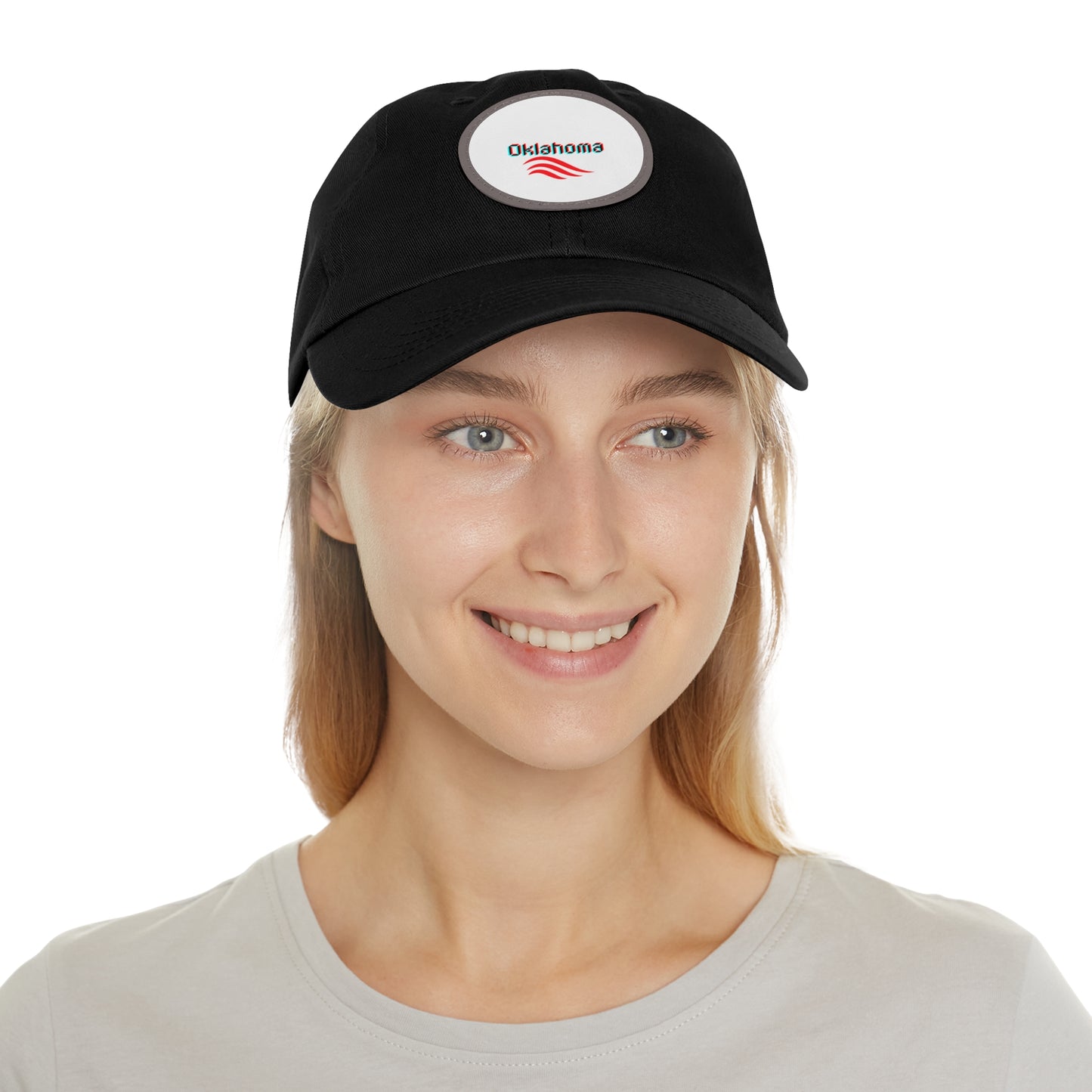 Dad Hat mit Lederpatch (rund)