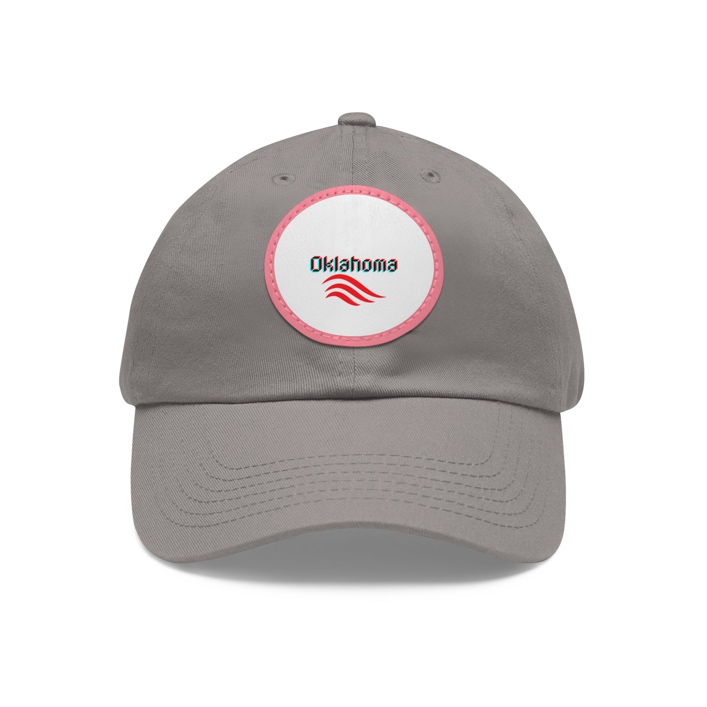 Dad Hat with Leather Patch (Round)