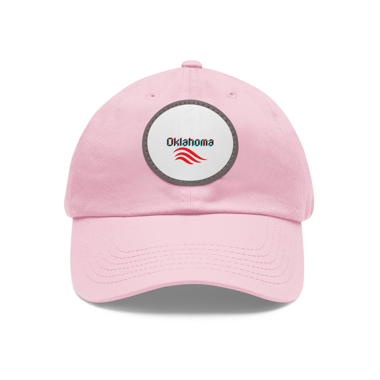 Dad Hat with Leather Patch (Round)