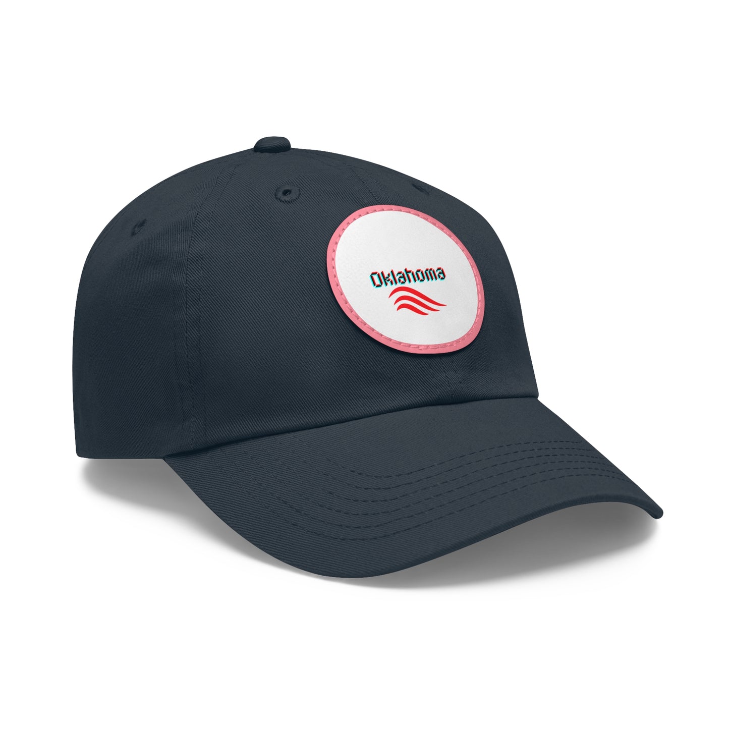 Dad Hat with Leather Patch (Round)