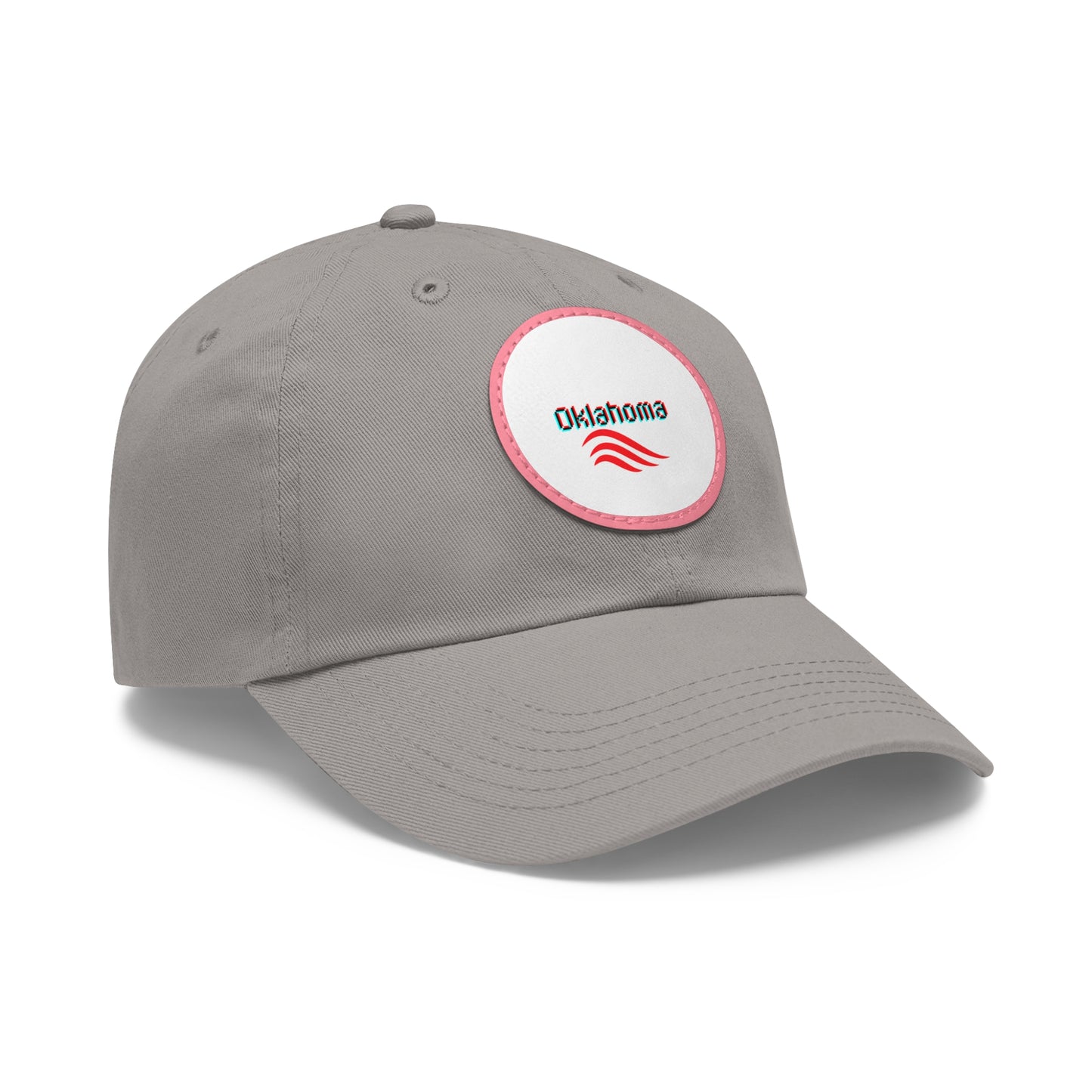 Dad Hat with Leather Patch (Round)