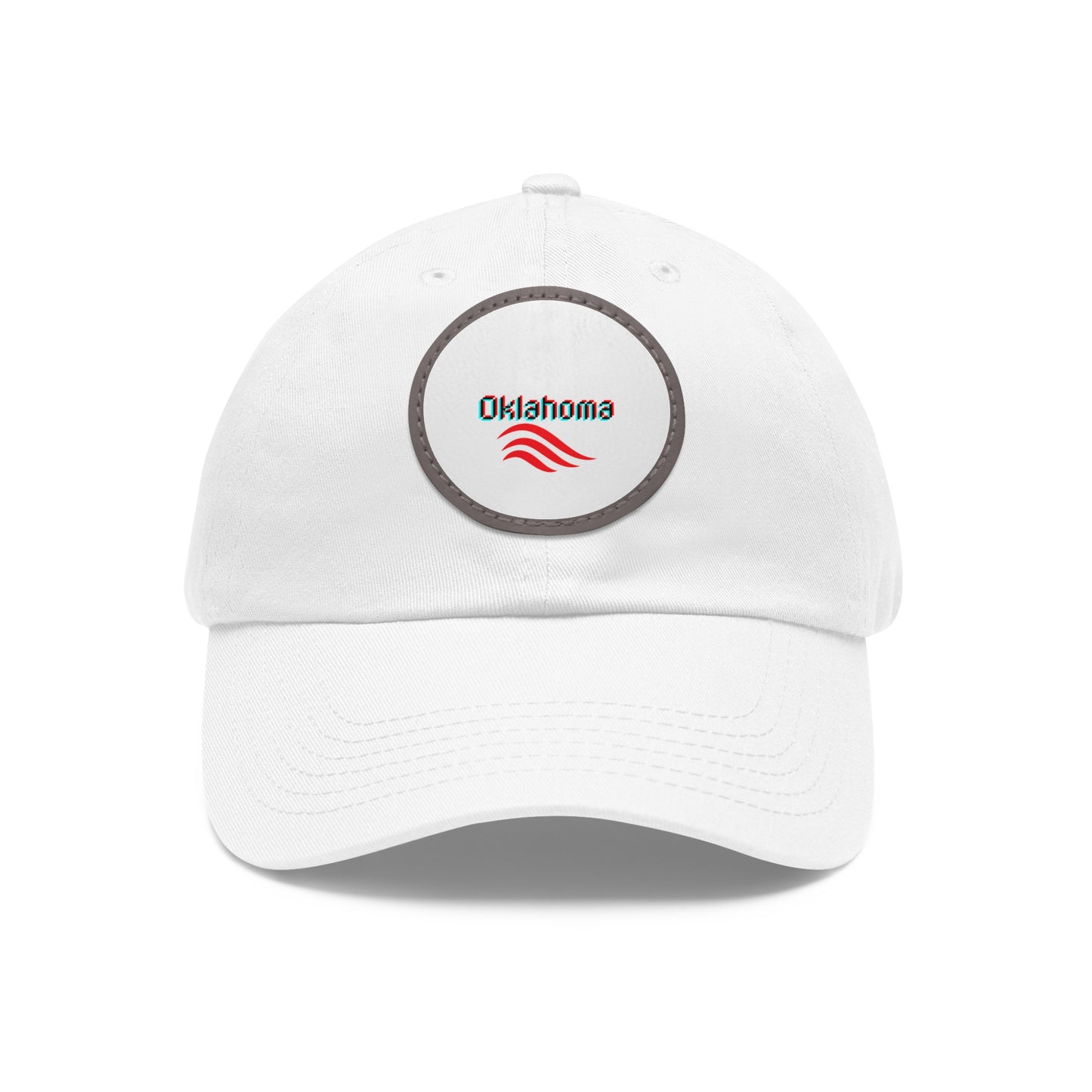 Dad Hat with Leather Patch (Round)