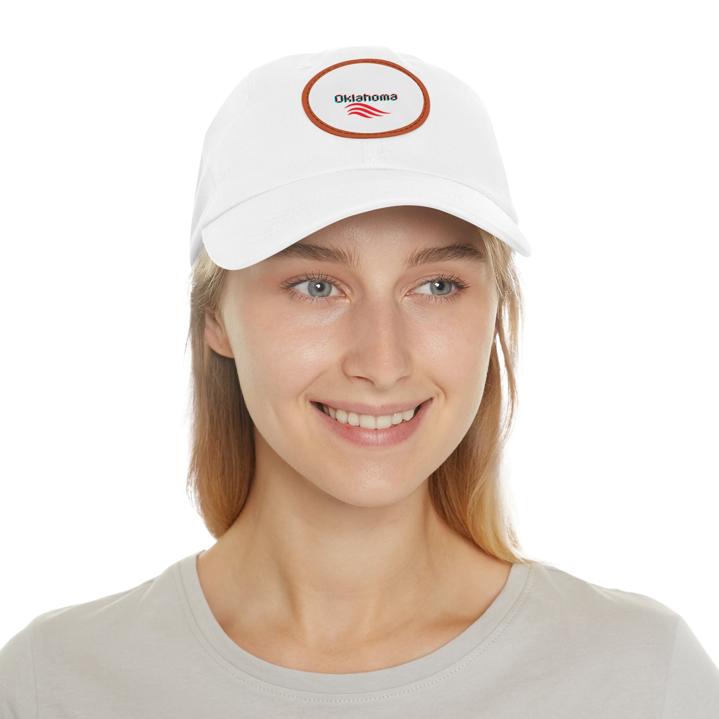 Dad Hat mit Lederpatch (rund)