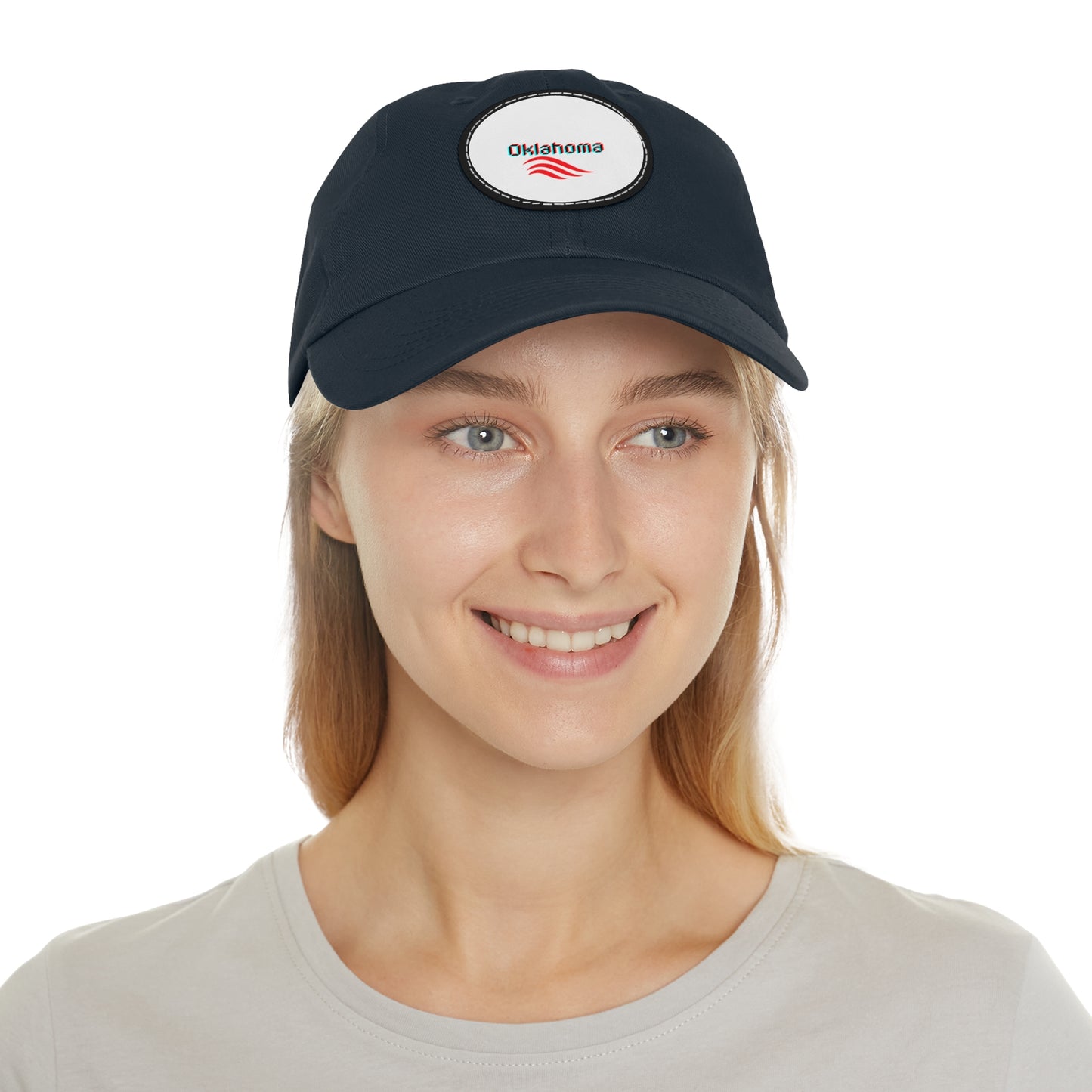 Dad Hat mit Lederpatch (rund)