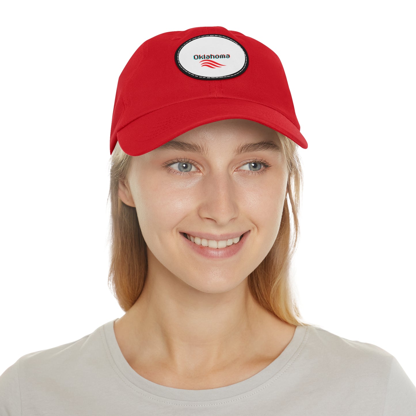 Dad Hat mit Lederpatch (rund)