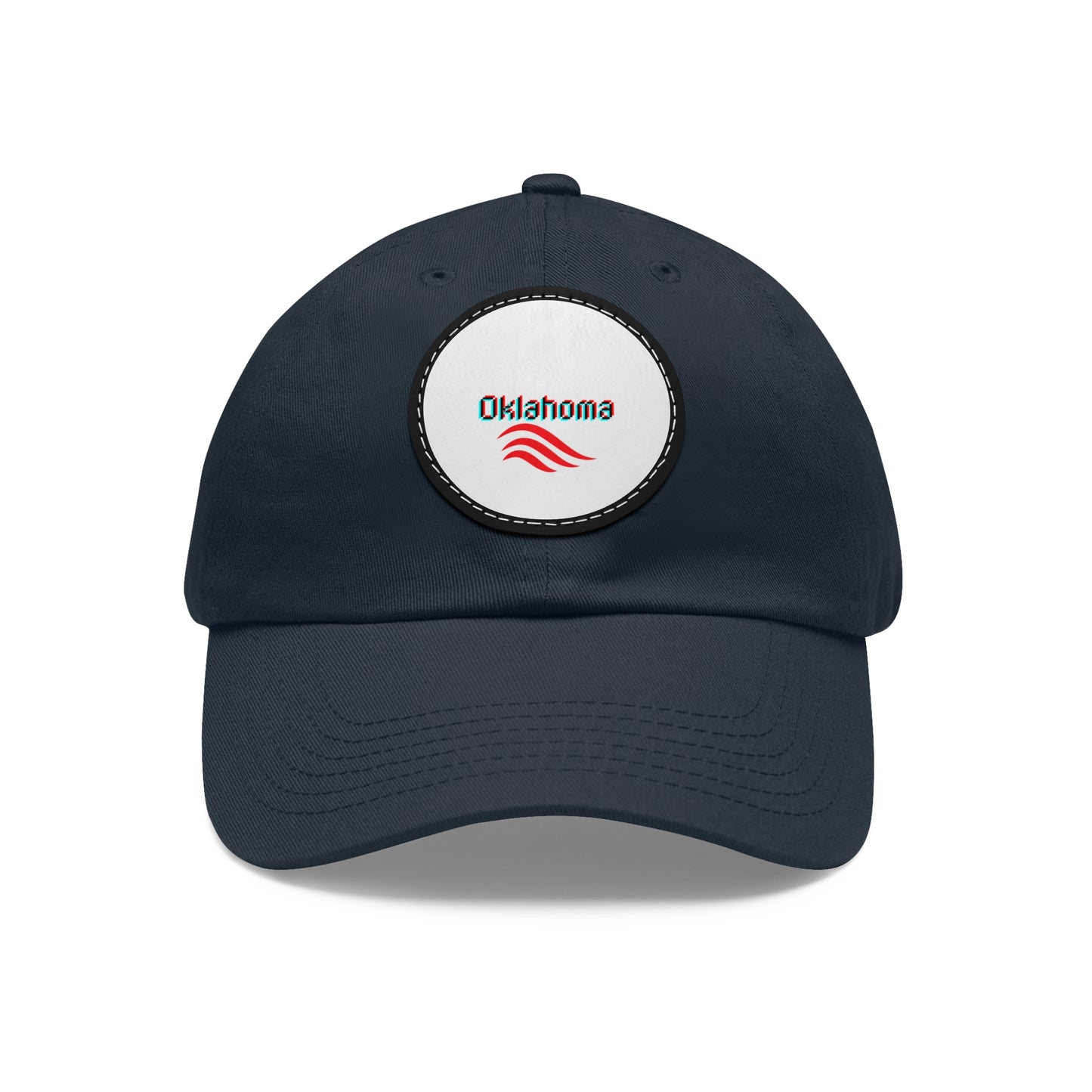 Dad Hat with Leather Patch (Round)