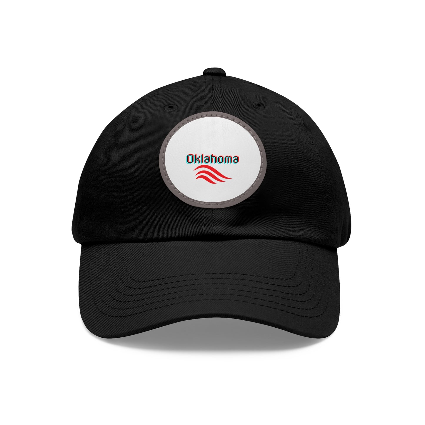 Dad Hat with Leather Patch (Round)