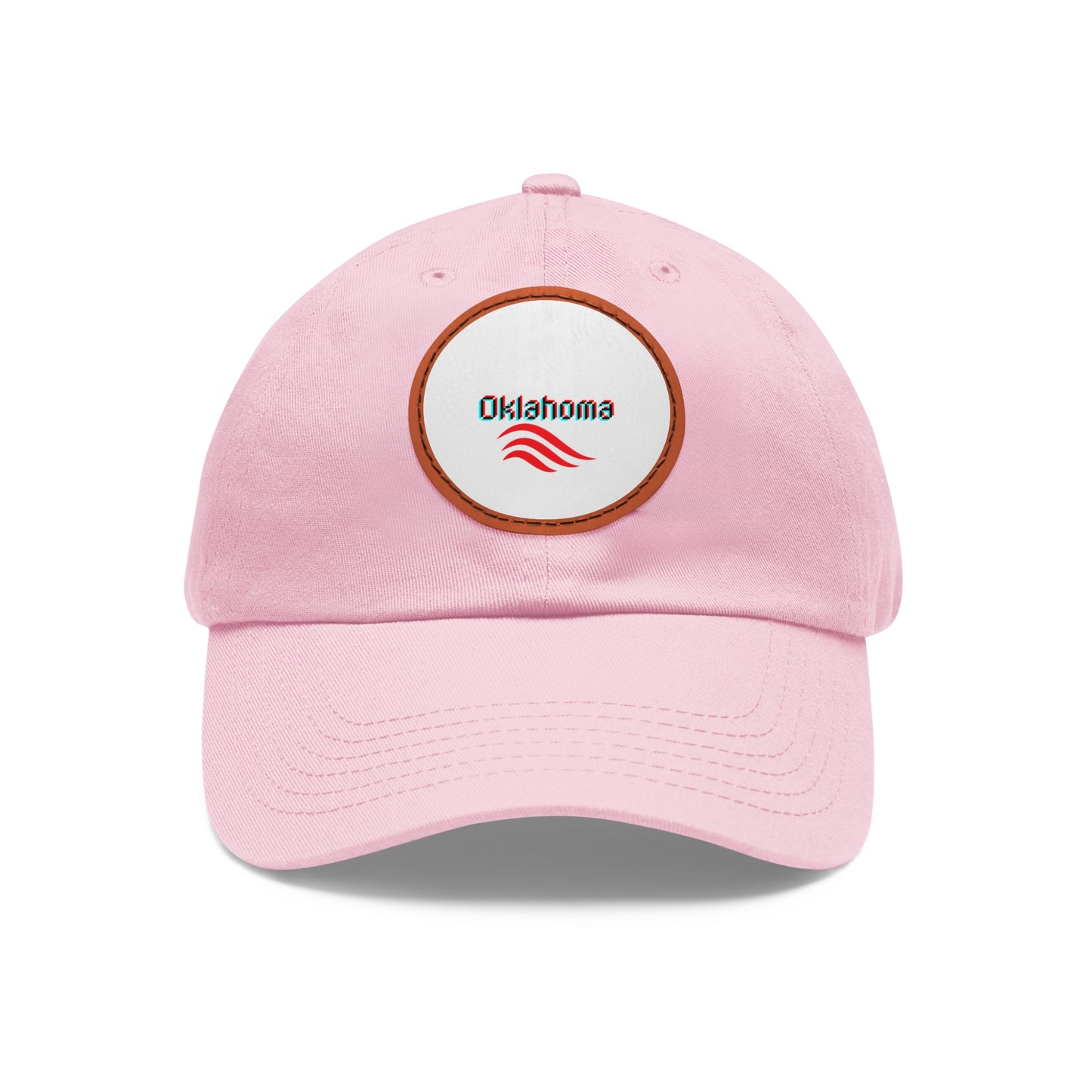 Dad Hat with Leather Patch (Round)