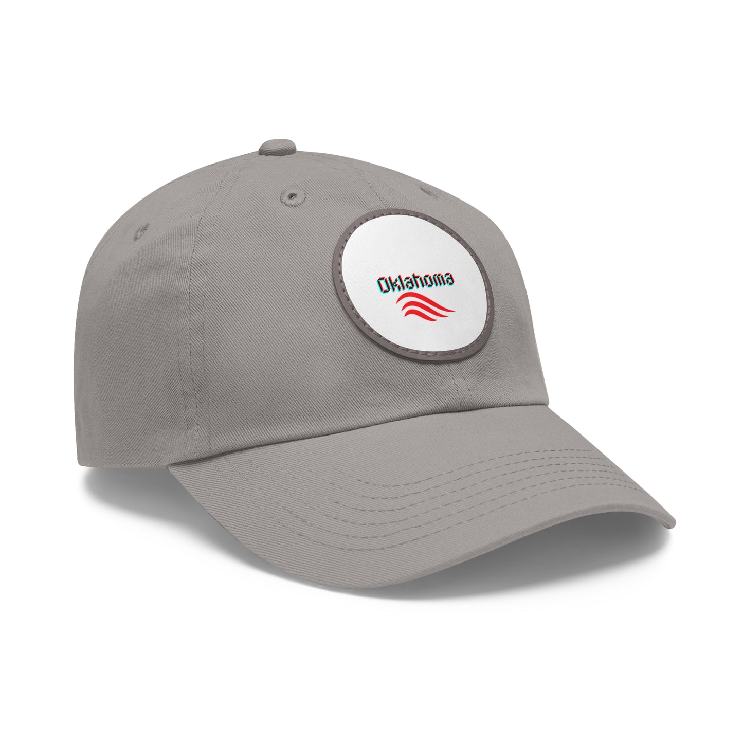 Dad Hat with Leather Patch (Round)