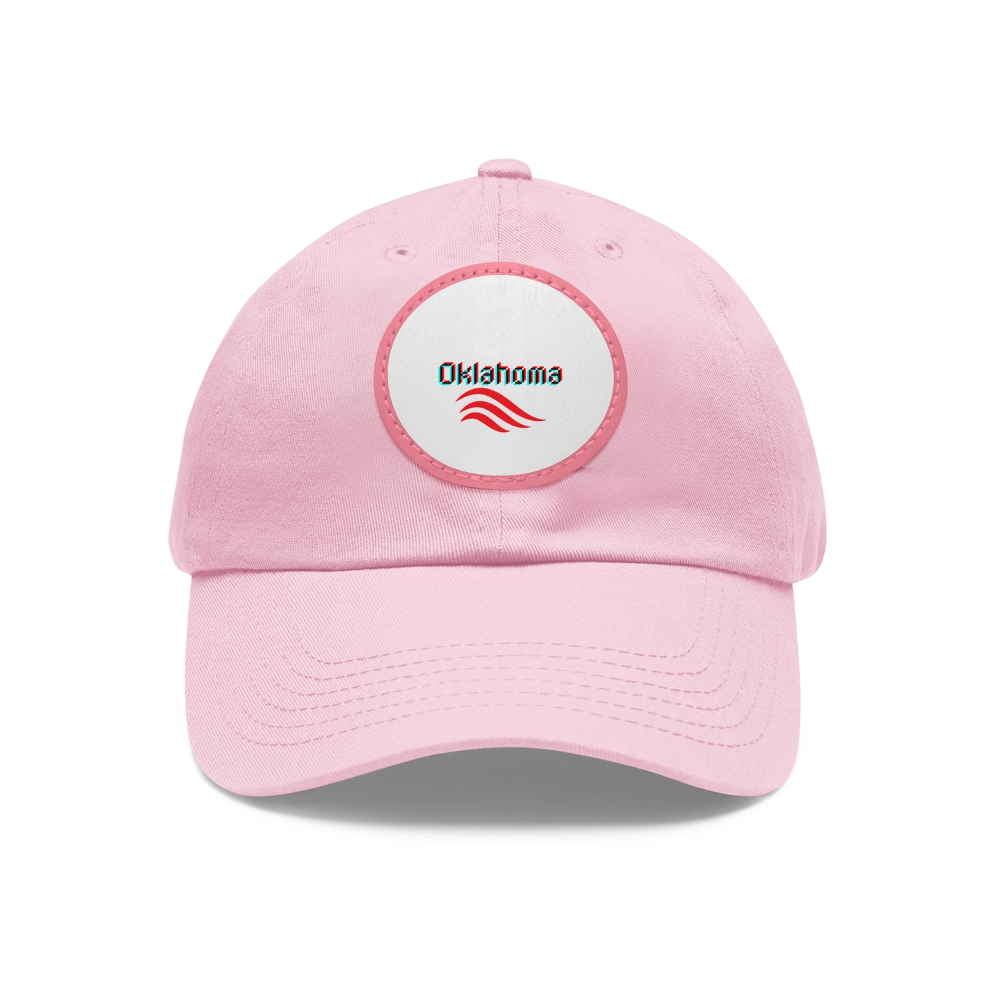 Dad Hat with Leather Patch (Round)